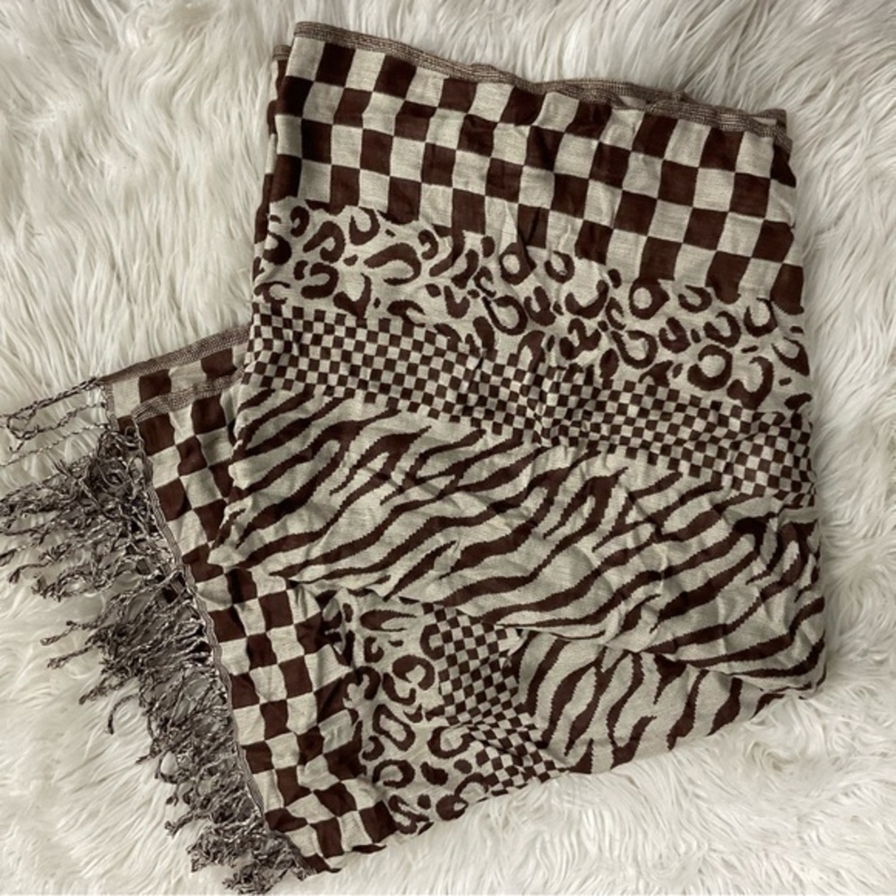Pashmina Brown & Beige Scarf